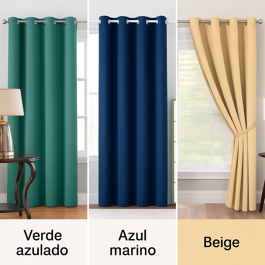 Cortinas Blackout Premium 2 Paneles con Argolla