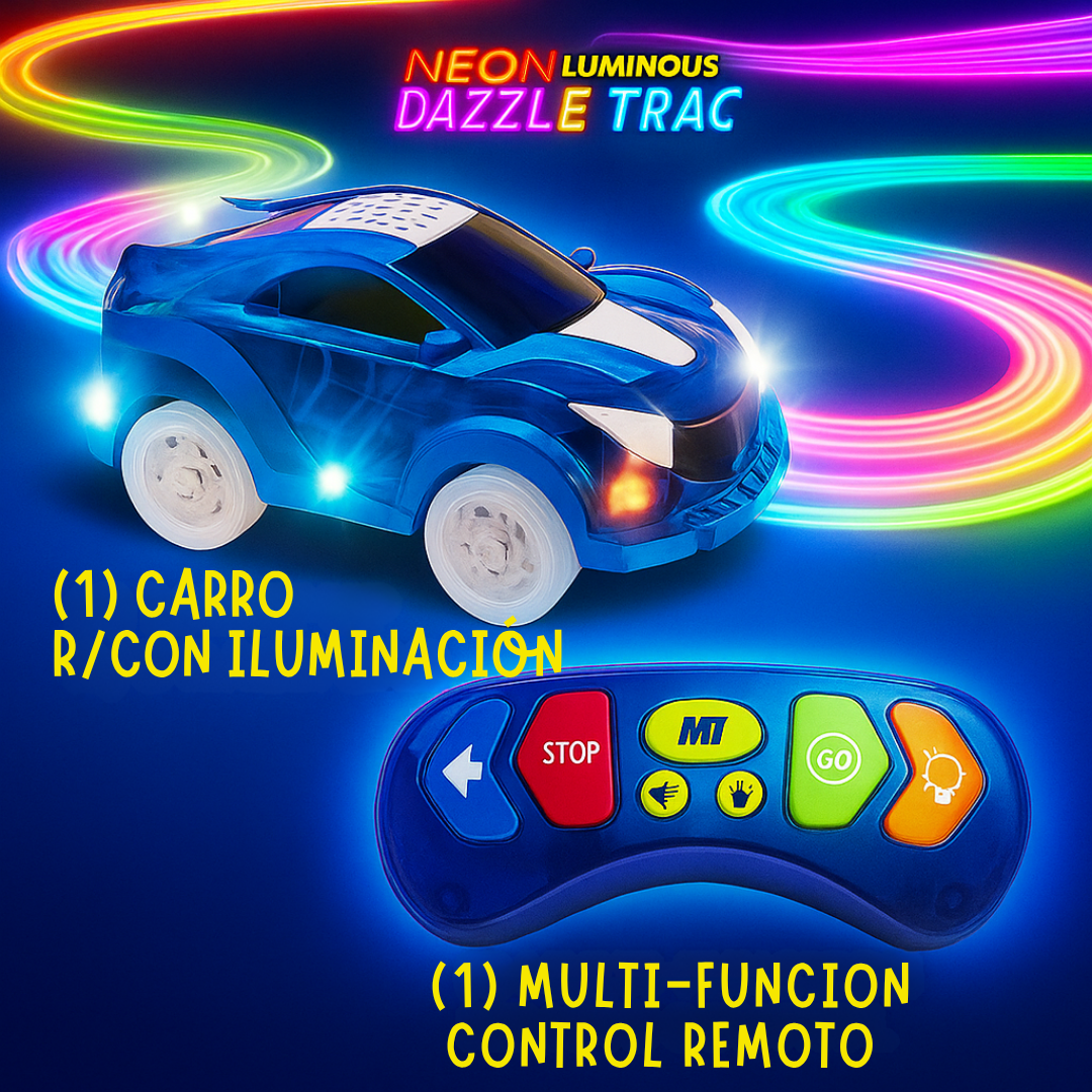 Pista Dazzle Tracks 360° Recargable – 163 Piezas de Diversión Luminosa