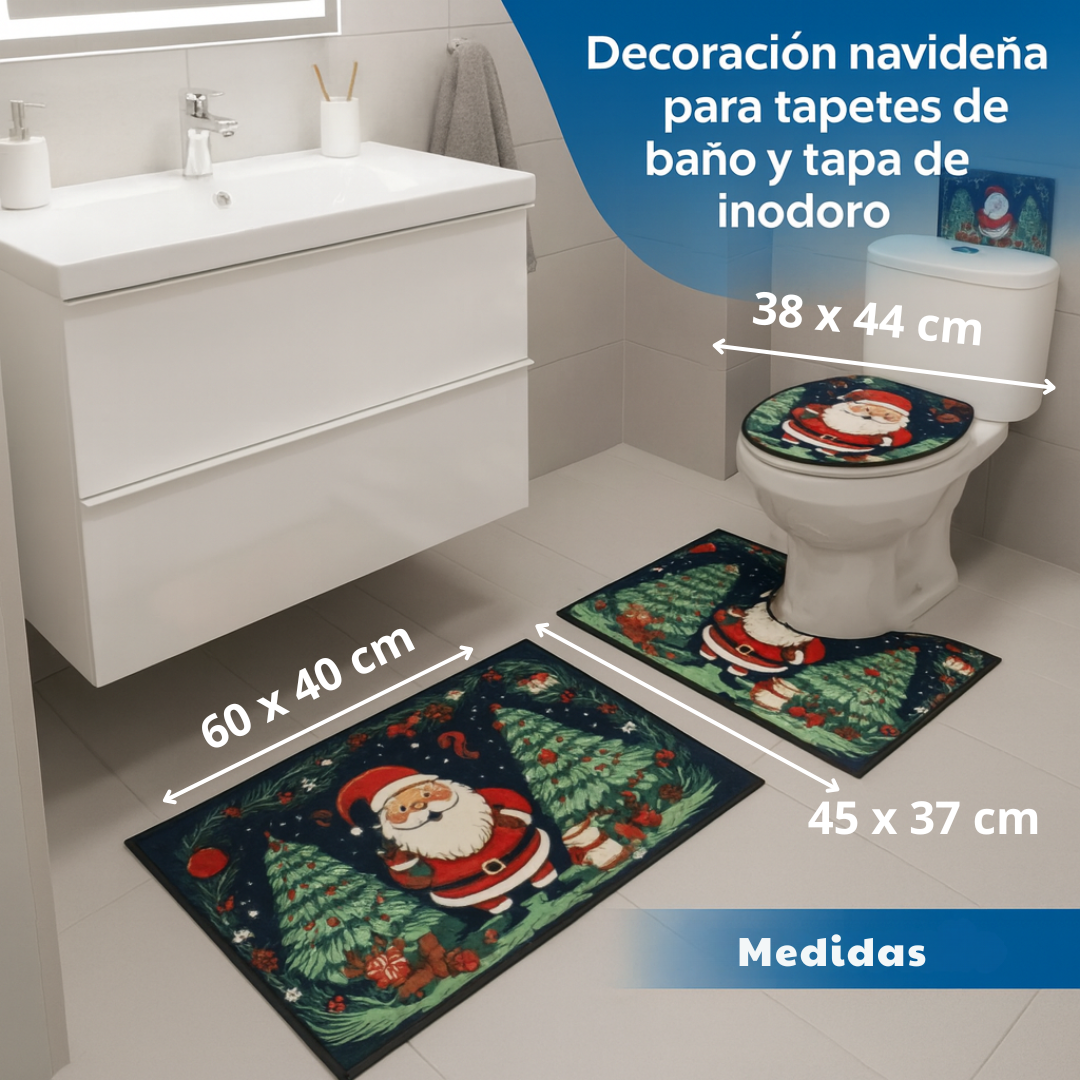 Set X4 Navideño Premium para Baño 🎅✨