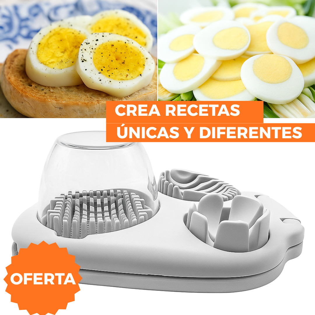 Cortador de Huevos 3 en 1 – Corta, rebana y decora tus comidas en segundos