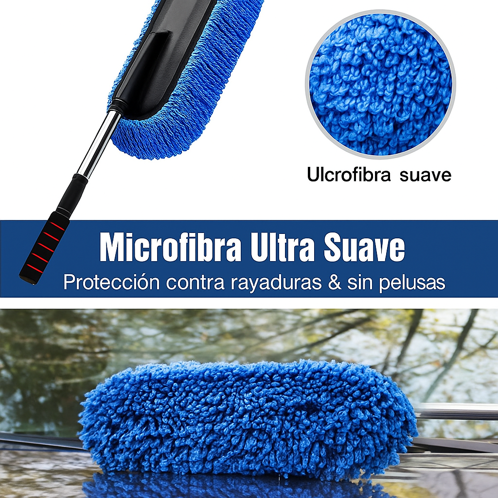Combo Cepillo de Microfibra + Kit Reparador de Pinchadas GRATIS 🚗✨