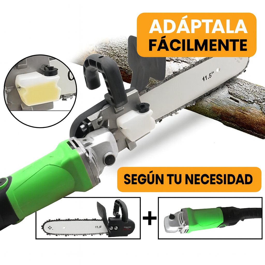 Pulimotosierra™- Adaptador de Pulidora a Motosierra
