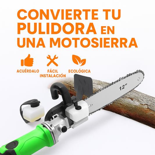 Pulimotosierra™- Adaptador de Pulidora a Motosierra
