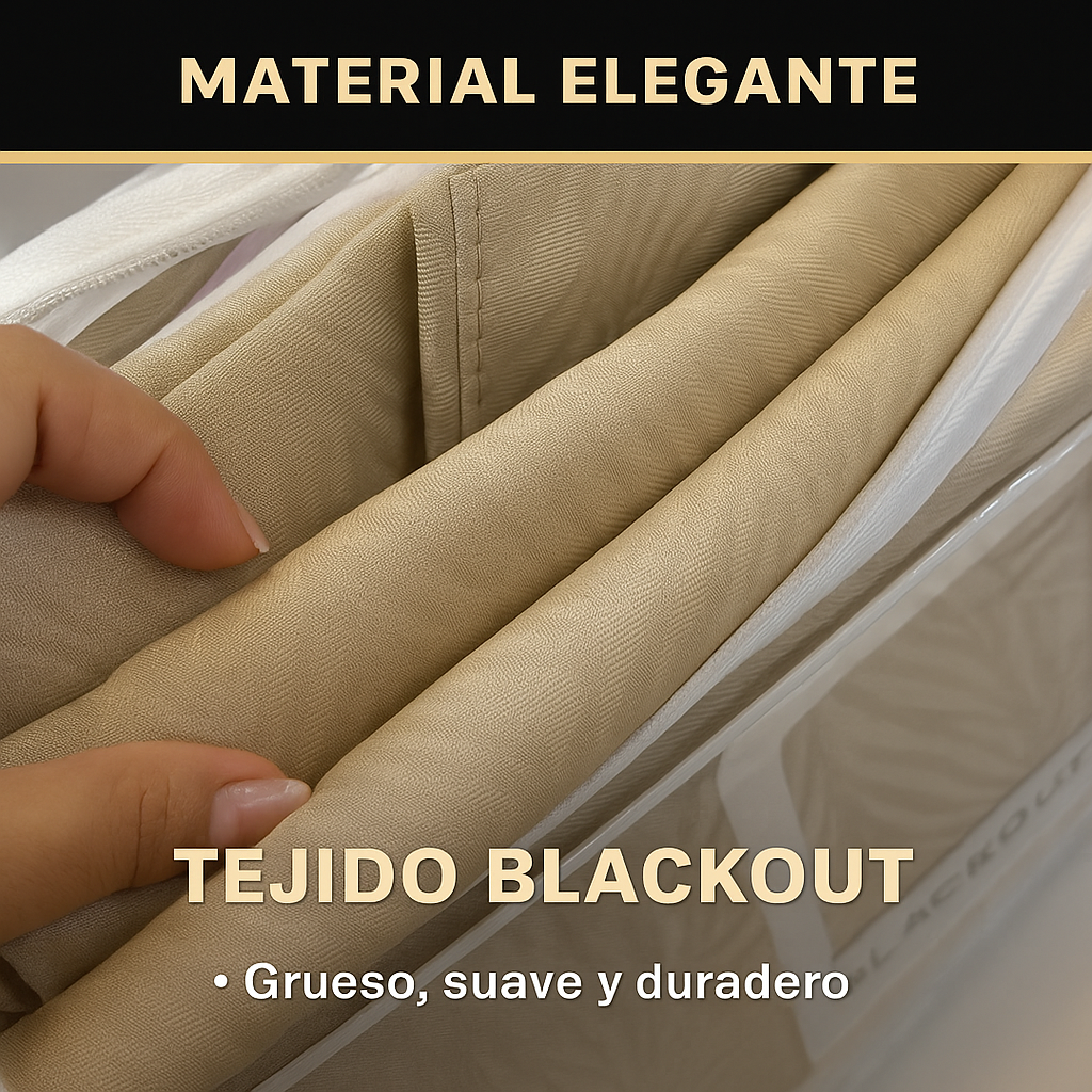 Cortinas Blackout Premium 2 Paneles con Argolla