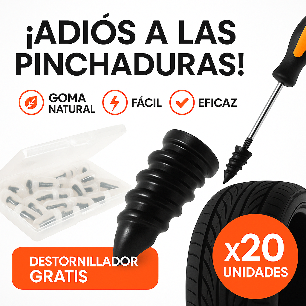 Combo Cepillo de Microfibra + Kit Reparador de Pinchadas GRATIS 🚗✨