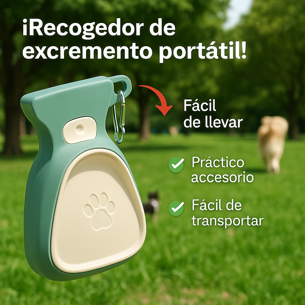 Recogedor Portátil Anticontacto para Mascotas – Limpieza rápida y sin ensuciarte