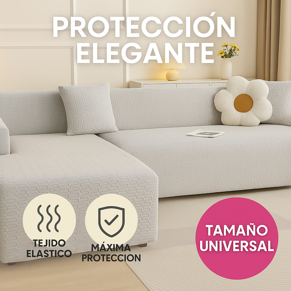 Funda Elástica Sofá en L 2 Puestos – Protección y Elegancia