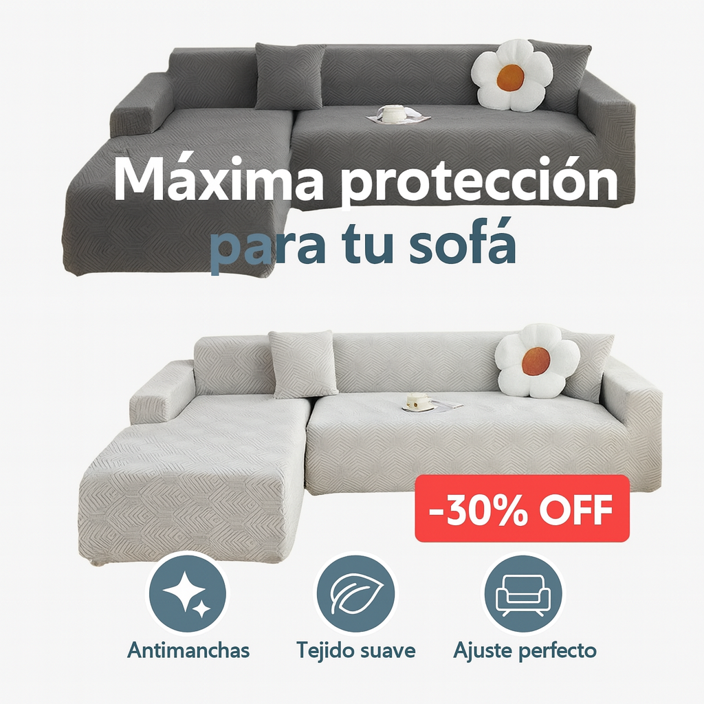 Funda Elástica Sofá en L 2 Puestos – Protección y Elegancia