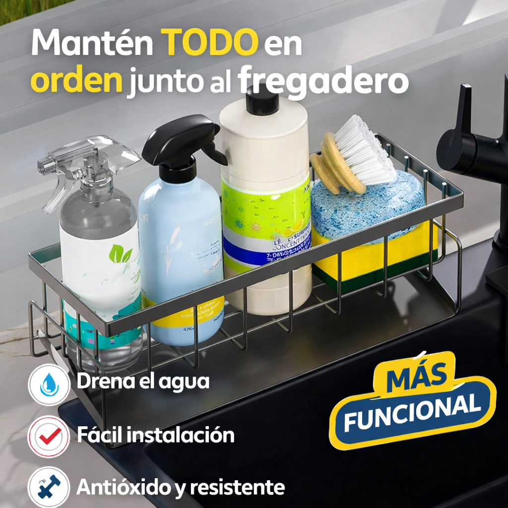 SmartDrain™ - El Organizador Maestro de Fregadero con Desagüe Automático