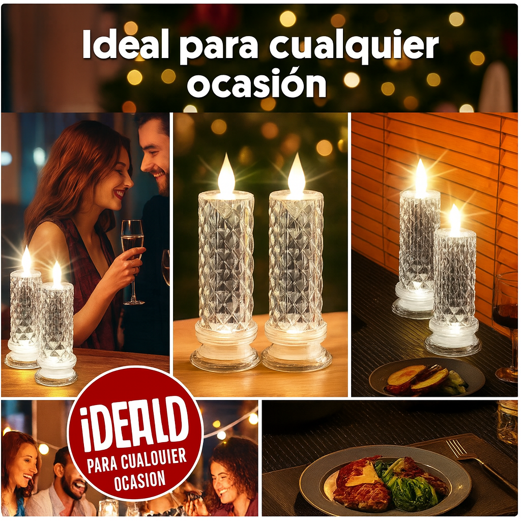 🔥40% OFF🔥 Vela LED Navideña Sin Llama — Brillo Mágico y Seguro para tu Hogar ✨