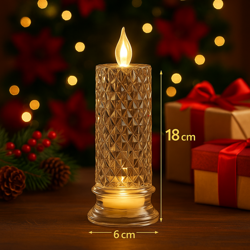 🔥40% OFF🔥 Vela LED Navideña Sin Llama — Brillo Mágico y Seguro para tu Hogar ✨