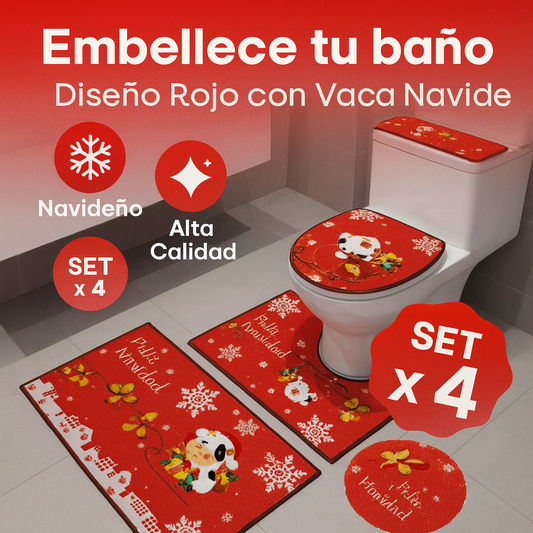 Set X4 Navideño Premium para Baño 🎅✨