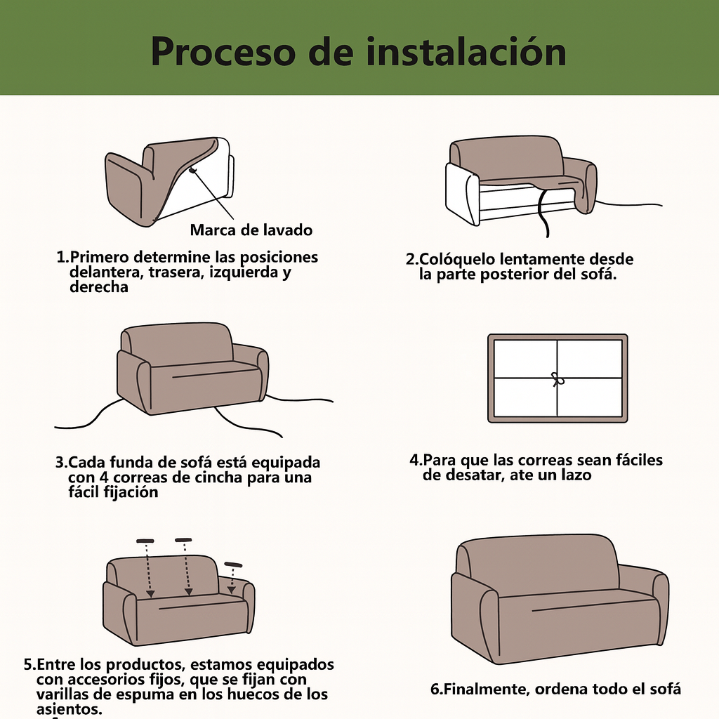🛋️Funda Jacquard Elástica para Sofá 1 Y 2 Puestos