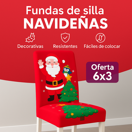 Set x6 Fundas para Sillas Navideñas 🎅✨