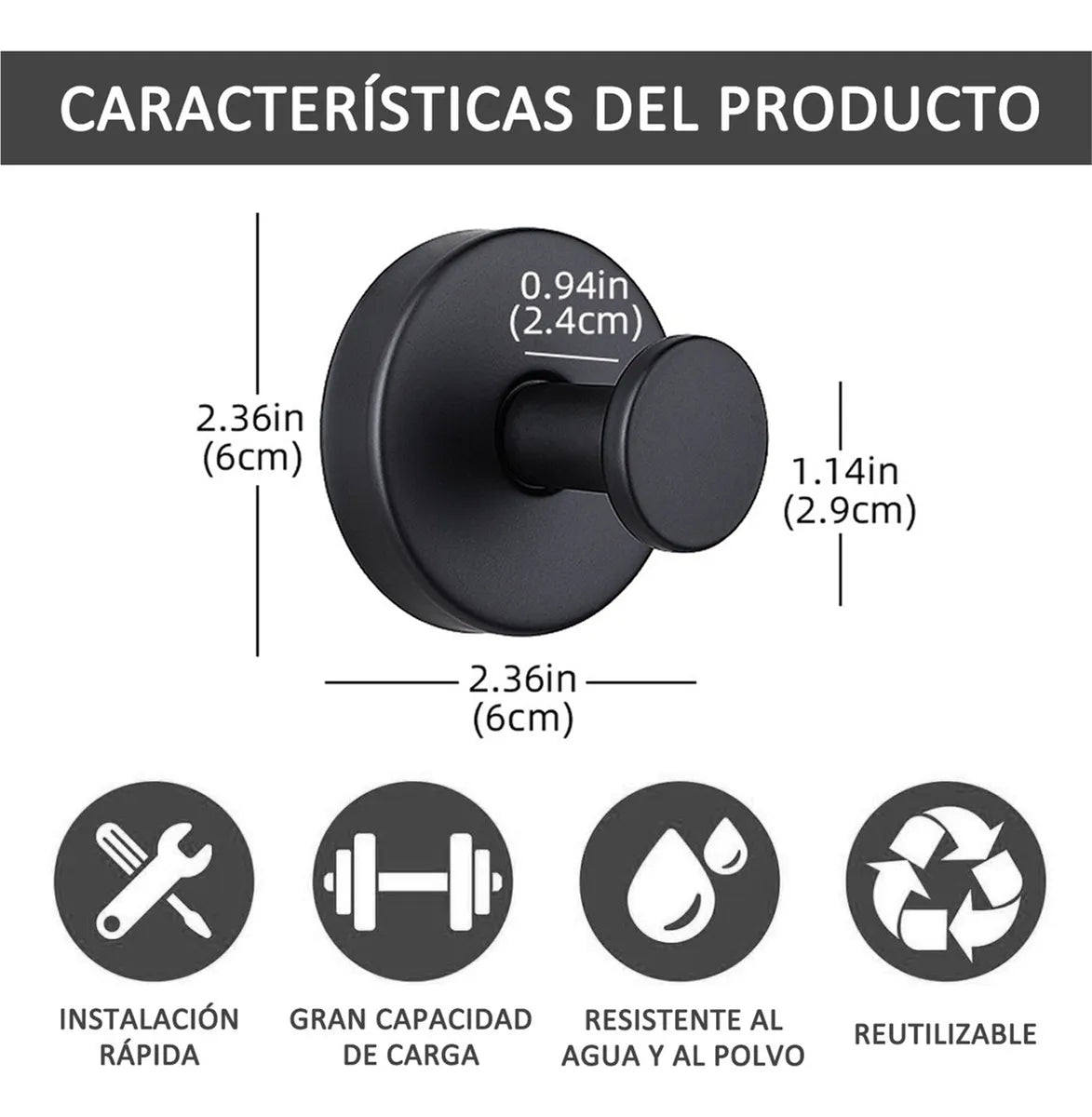 Ganchos de Ventosa Impermeables para Azulejo y Cristal