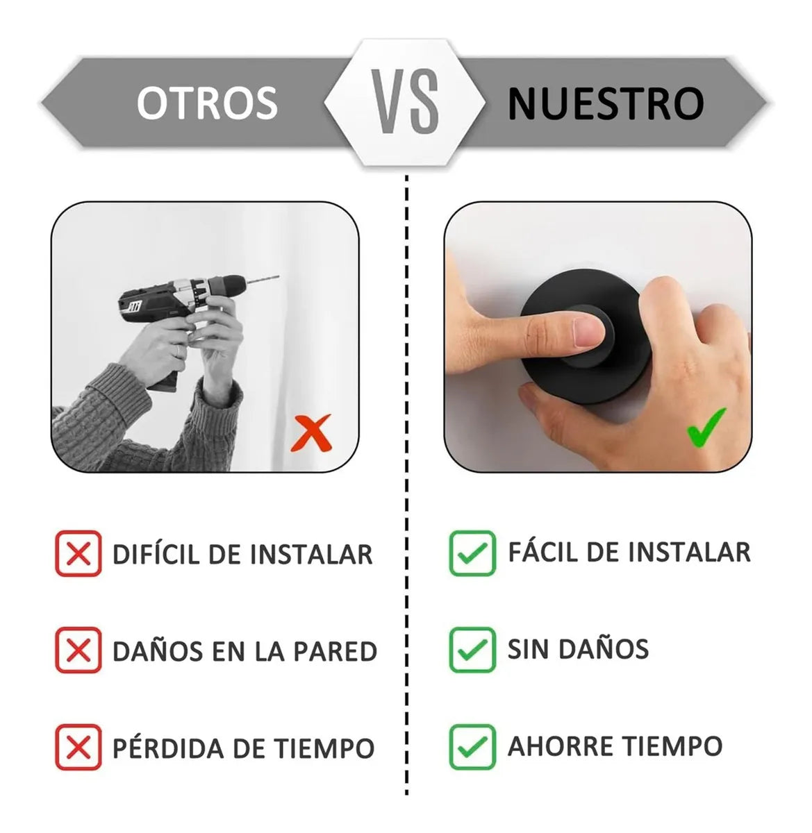 Ganchos de Ventosa Impermeables para Azulejo y Cristal
