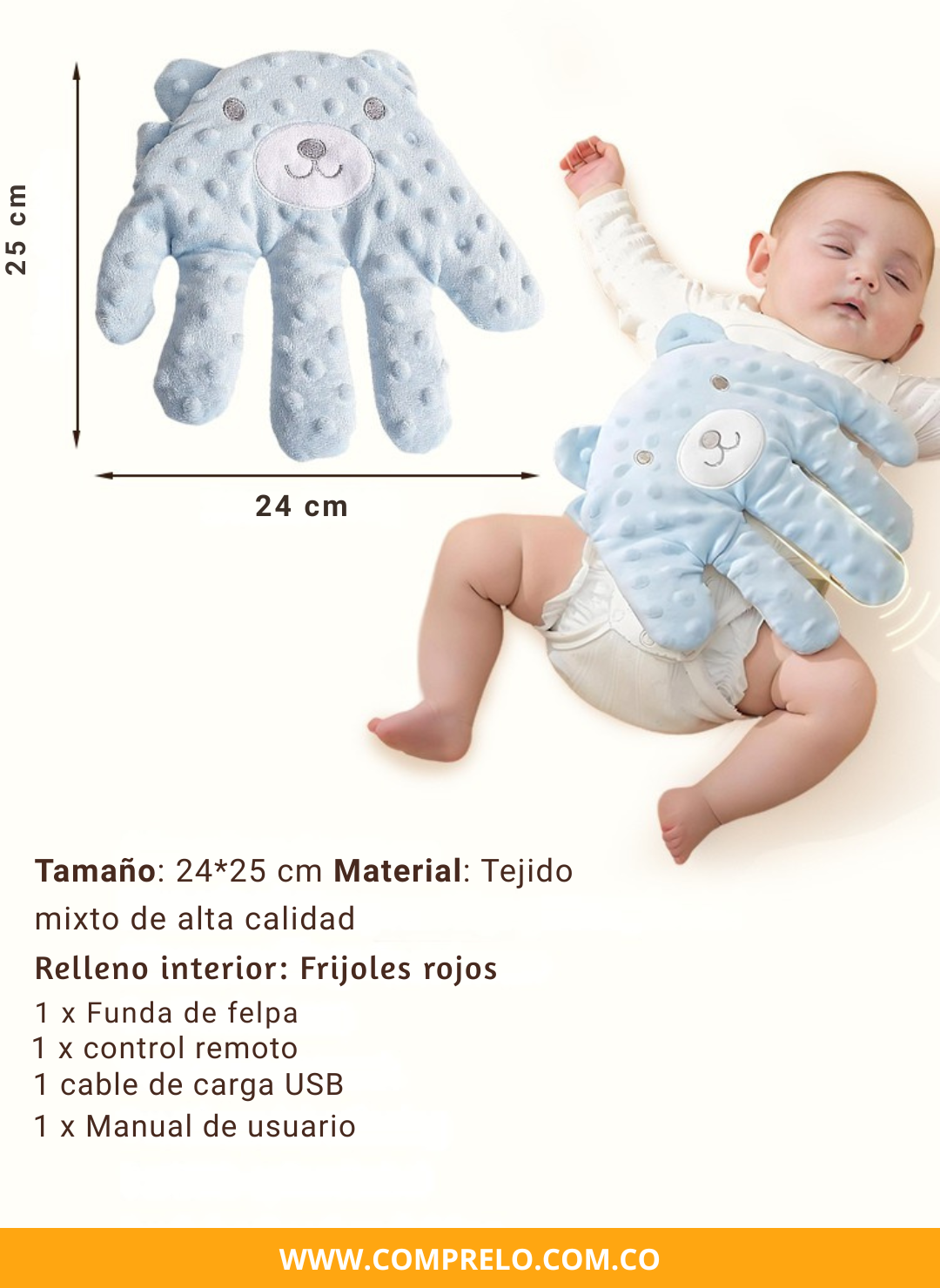 Palma Inteligente para Dormir Bebés – Sueños tranquilos, noches felices 💫