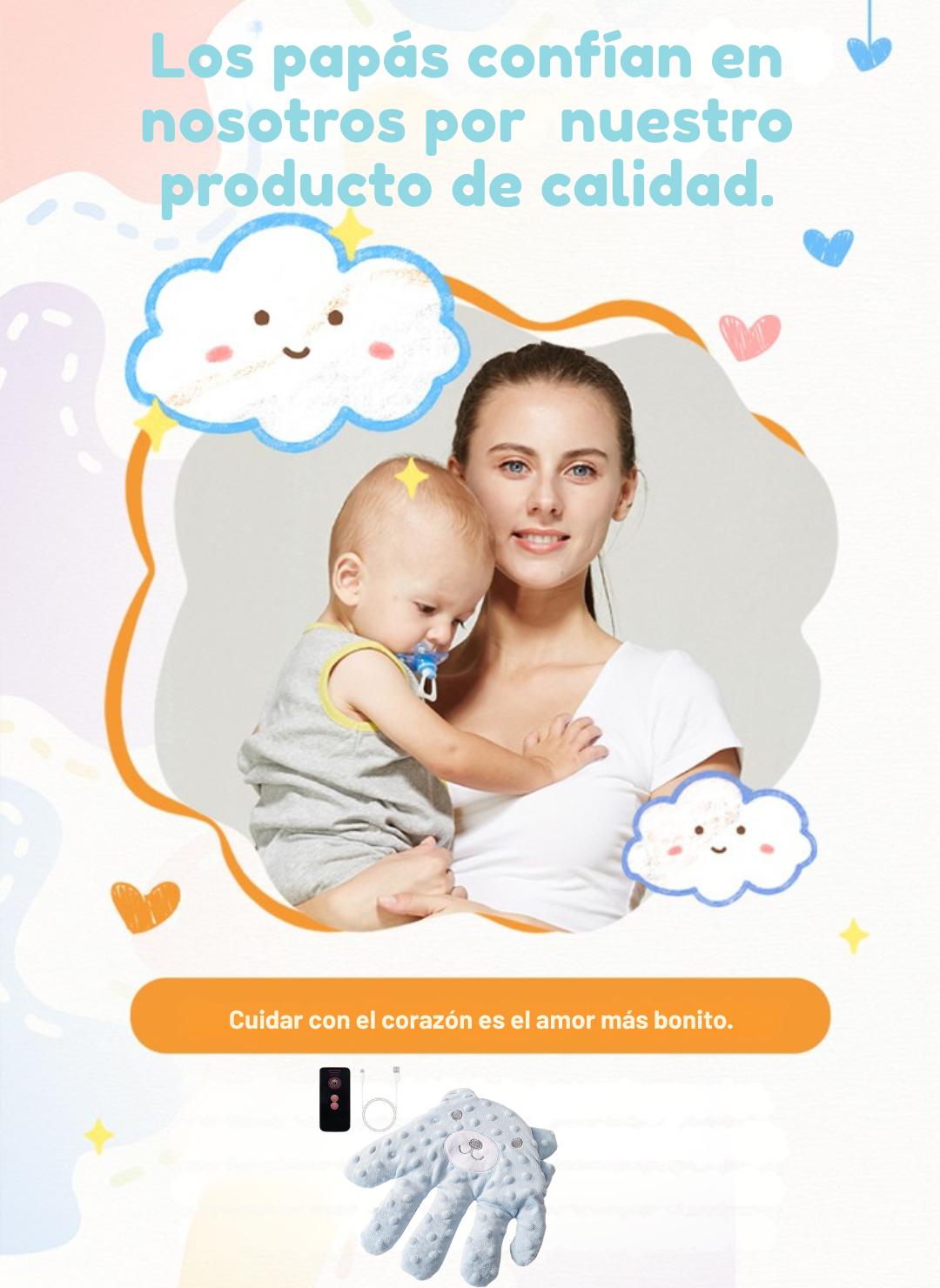 Palma Inteligente para Dormir Bebés – Sueños tranquilos, noches felices 💫