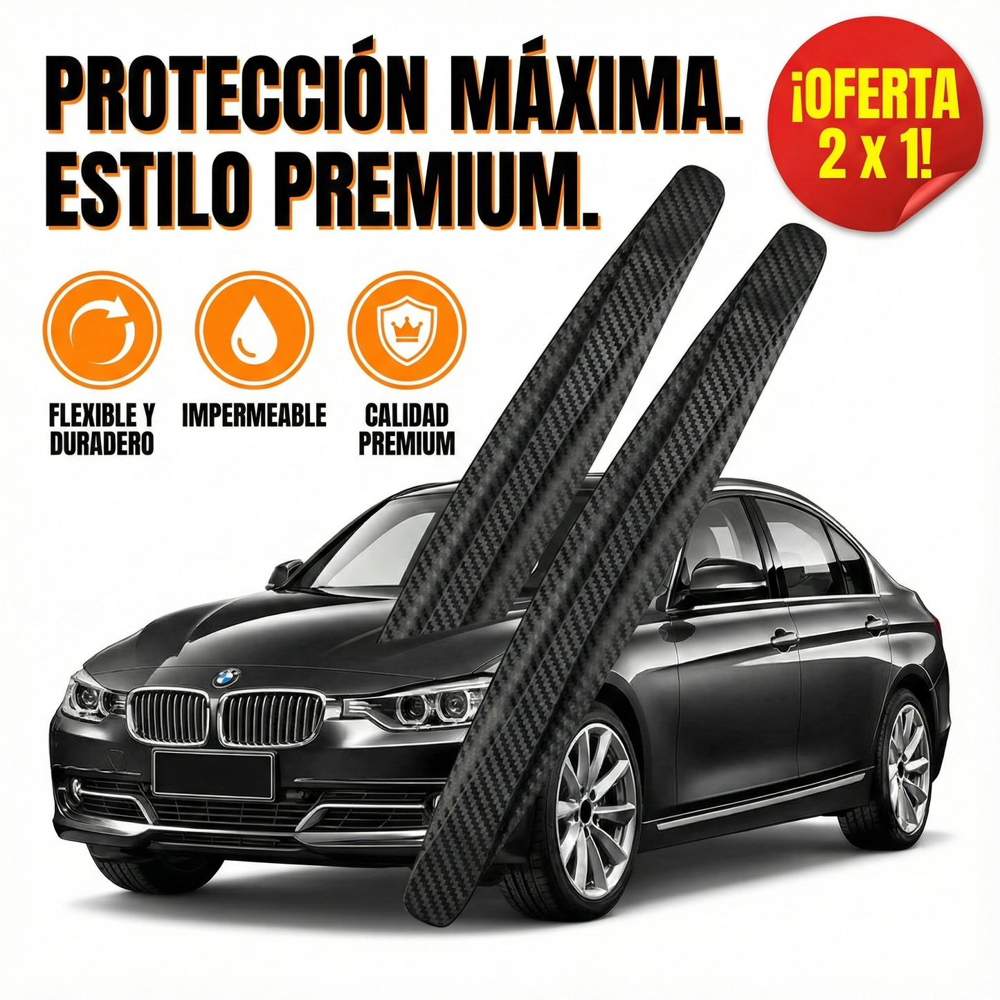 Kit x2 Tiras Protectoras Antichoque: ¡Blindaje discreto para las esquinas de tu nave!