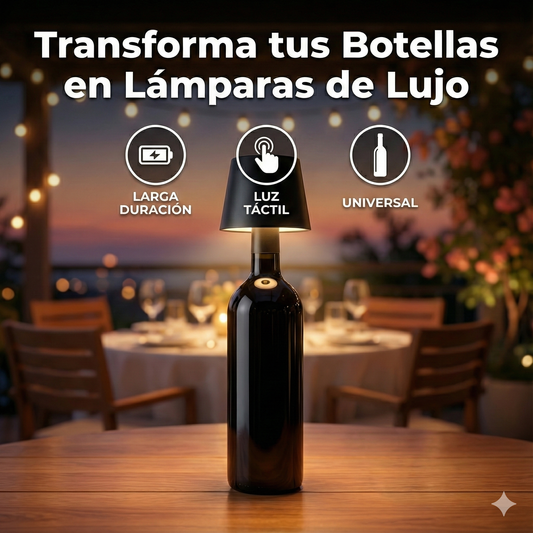 Lumavino LED Touch: Transforma tus Botellas Vacías en Lámparas de Lujo Recargables