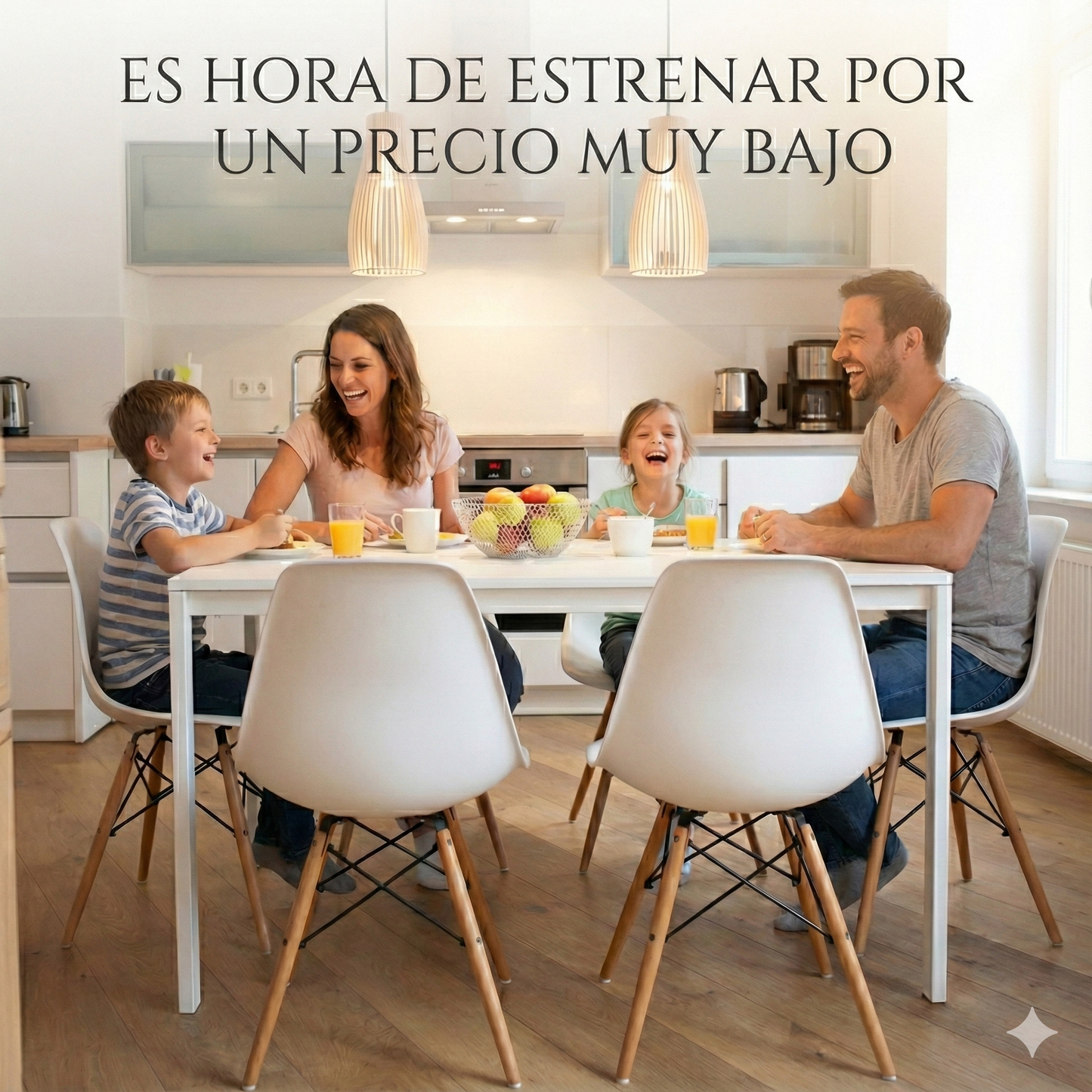 Kit x 4 Sillas Eames Clásicas: Diseño Icónico, Comodidad Versátil para su Hogar y Oficina