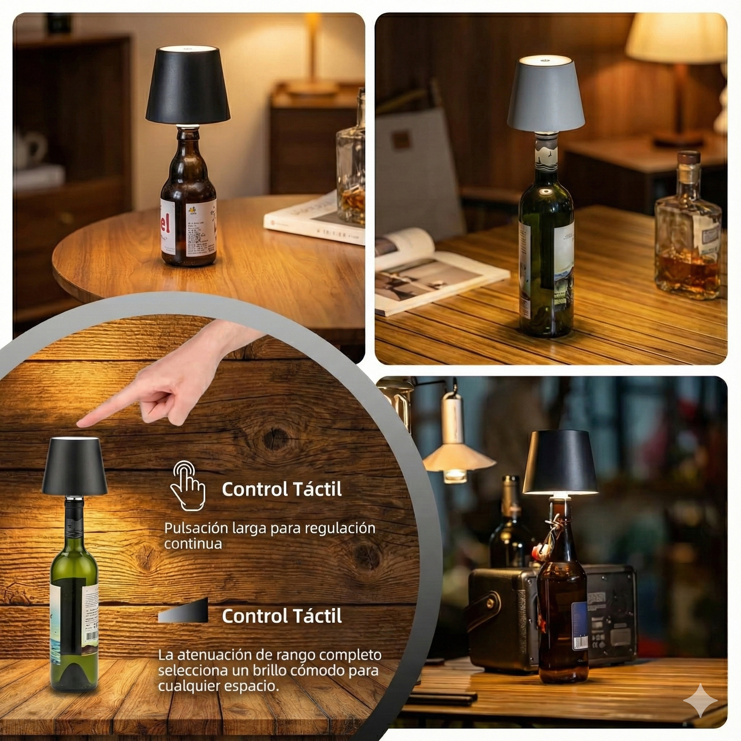 Lumavino LED Touch: Transforma tus Botellas Vacías en Lámparas de Lujo Recargables
