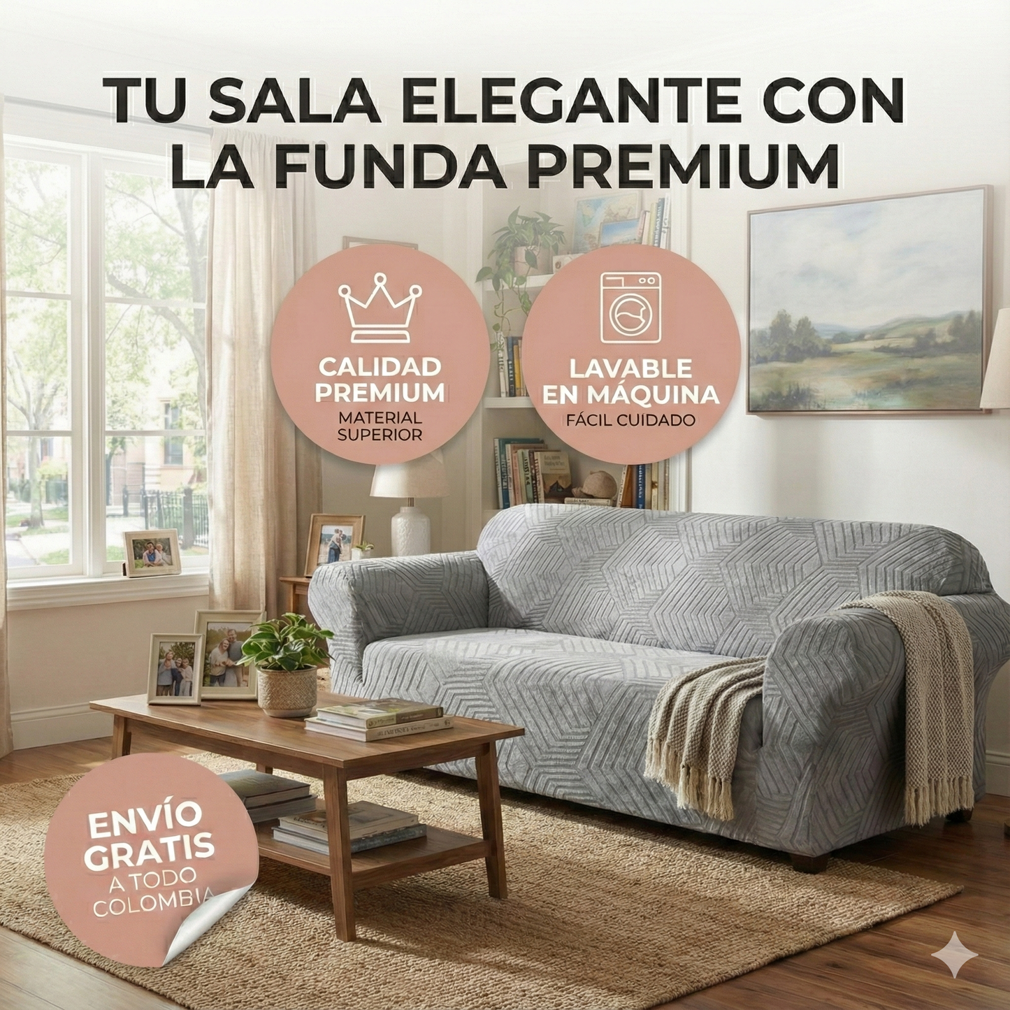 ⭐2 Diseños de Funda Premium  para Sofá de 1-2 y 3 Puestos