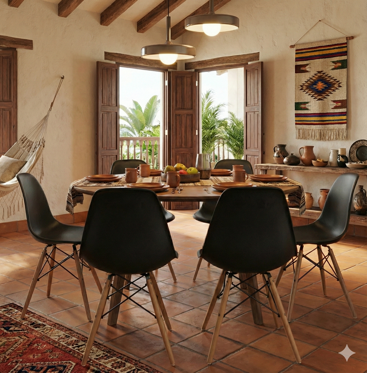 Kit x 4 Sillas Eames Clásicas: Diseño Icónico, Comodidad Versátil para su Hogar y Oficina