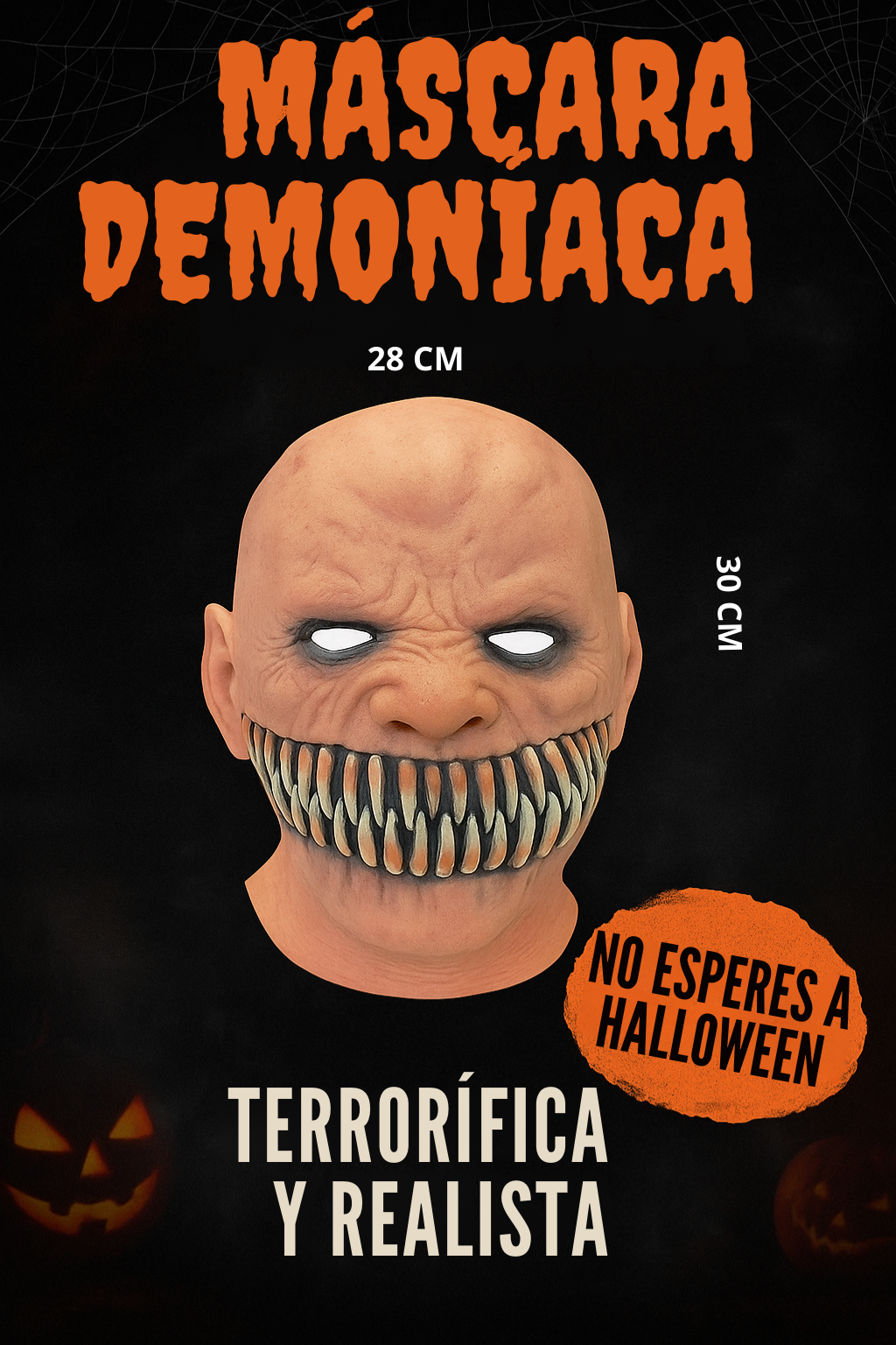 🎃 Máscara Zombi Halloween™ – Única, aterradora y disponible solo por tiempo limitado