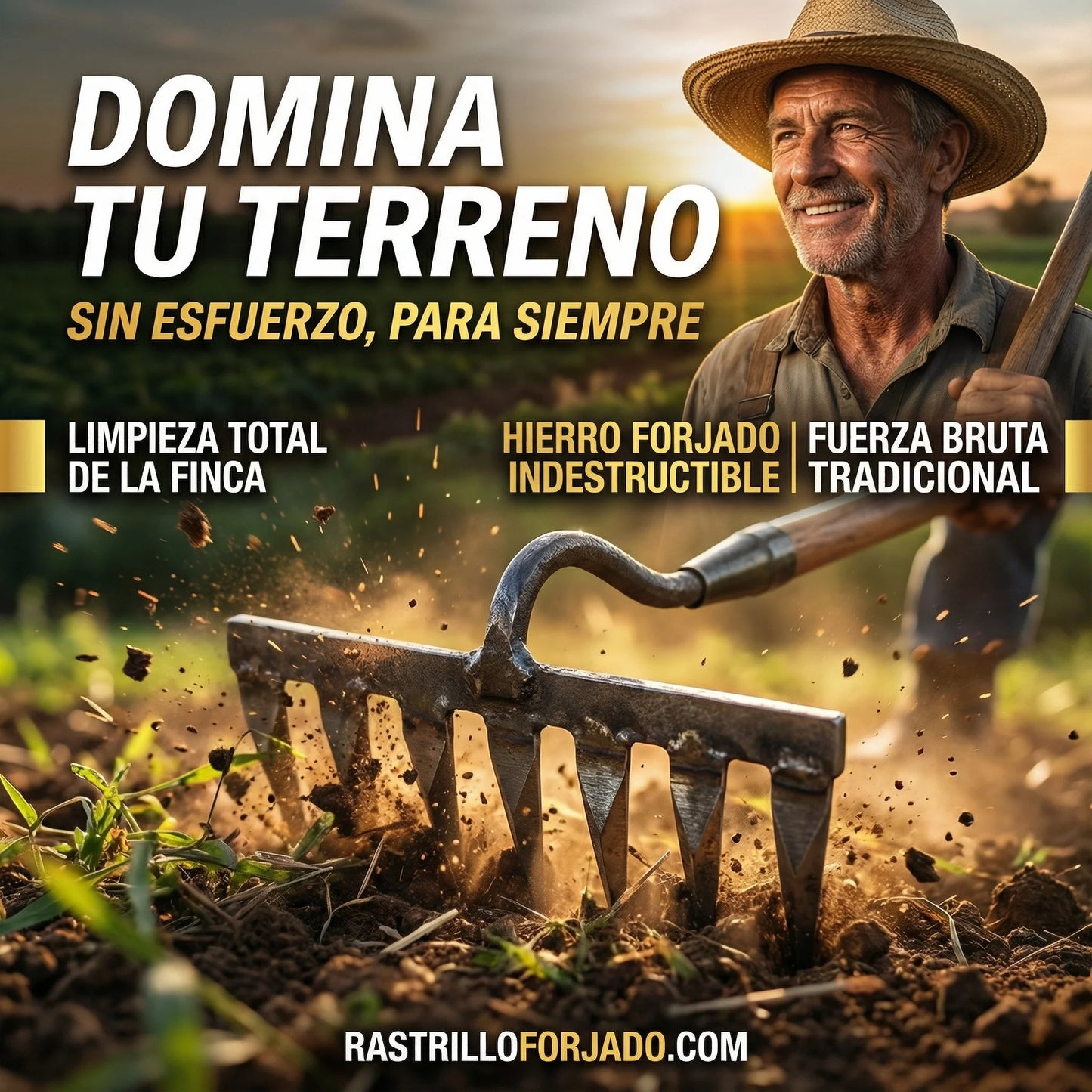 Rastrillo "La Garra Finquera"™ - Edición Acero Carbono Forjado