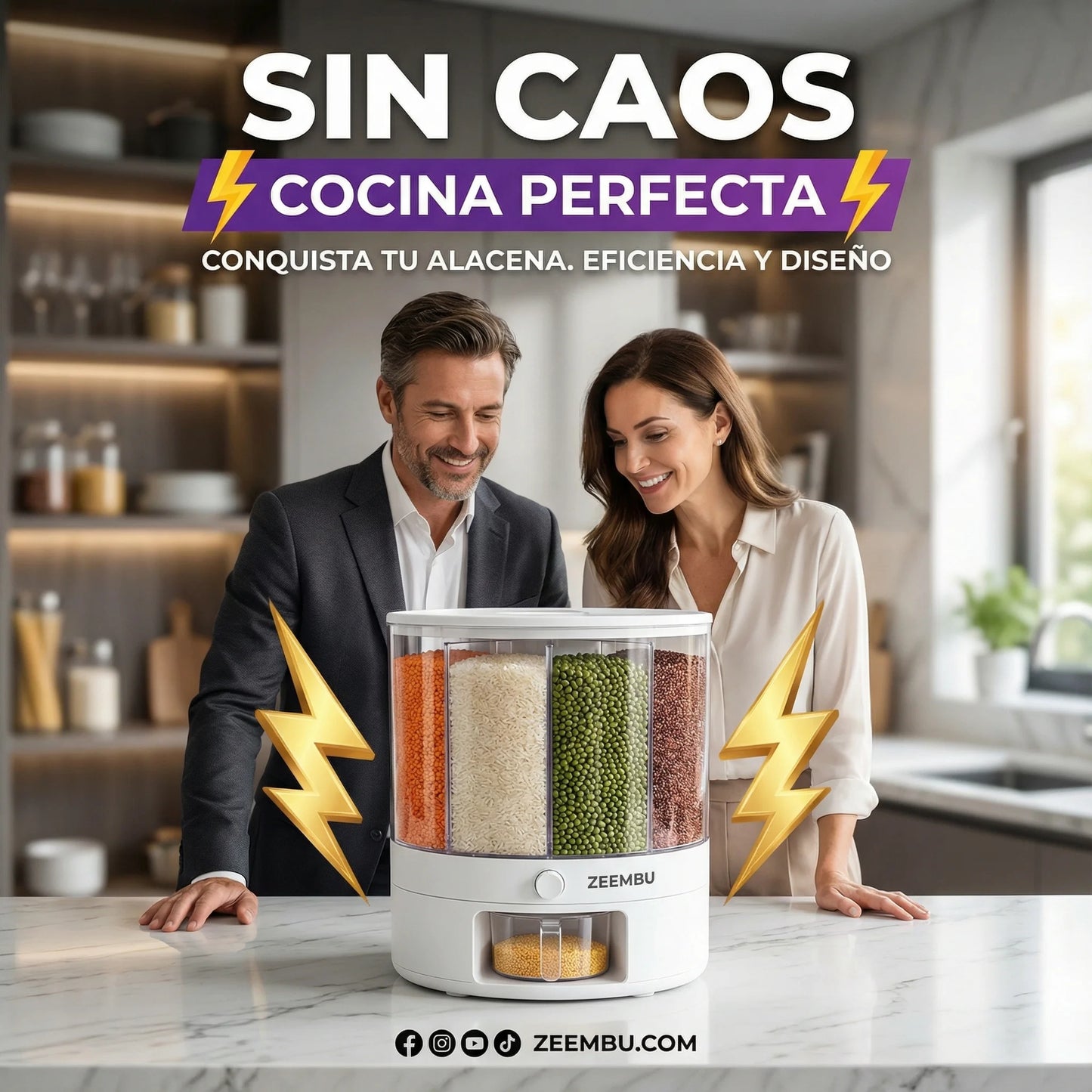 Smart Kitchen 360°: El Dispensador Multifuncional que Revoluciona tu Cocina y Optimiza tu Espacio.