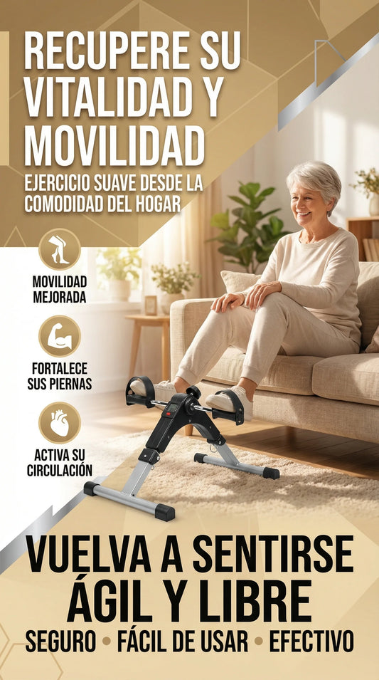 Pedaleador Vitality Pro: Recupere la agilidad y fuerza en sus piernas sin salir de su silla favorita.