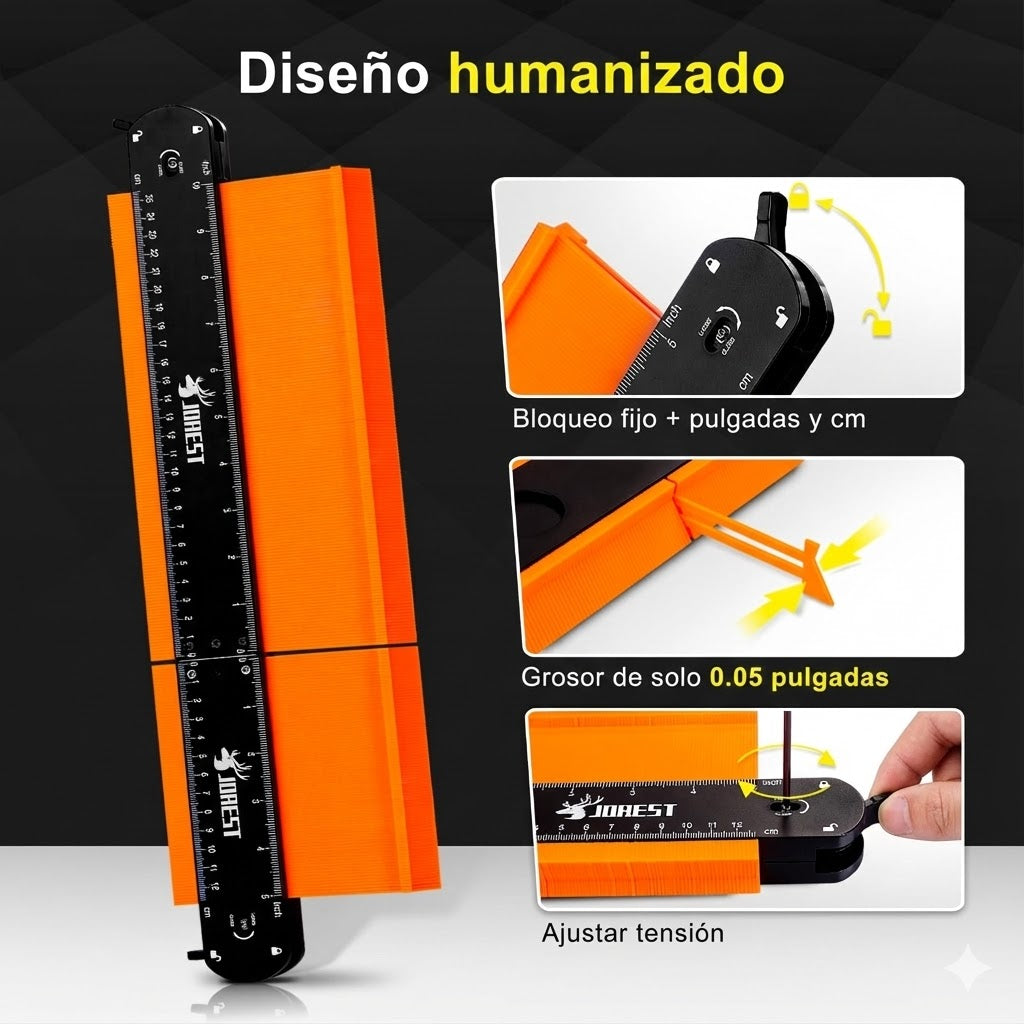 Medidor de Contornos Pro: Copia Formas Difíciles y Logra Cortes Perfectos al Instante